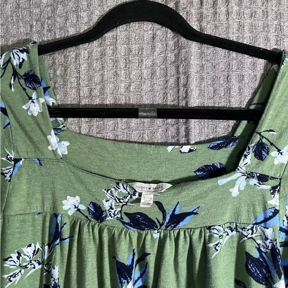 Lucky Brand women’s size XL green short sleeve top - Picture 3 of 5